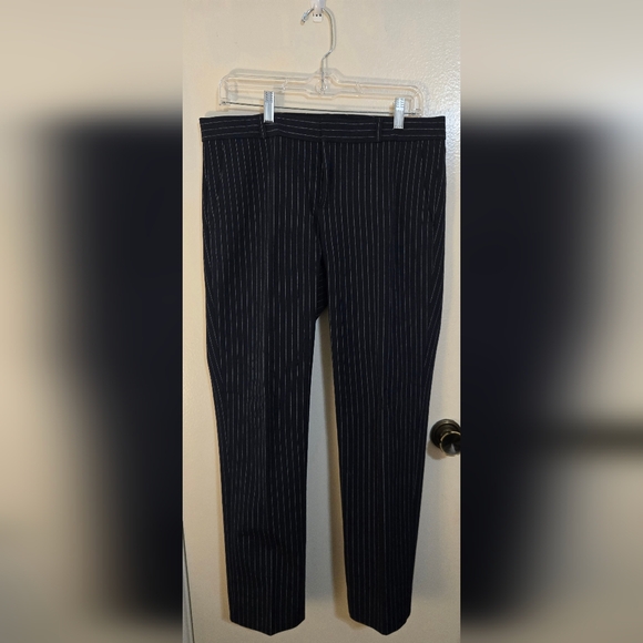 Womans Blue&Black Pinstripe Pants - Picture 1 of 2